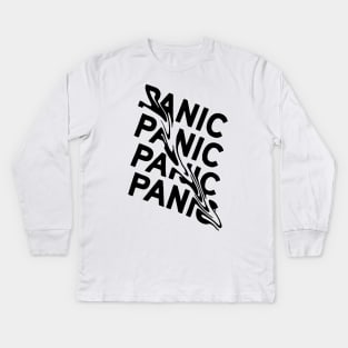 PANIC MOOD FUNNY GRAPHIC DISCO Kids Long Sleeve T-Shirt